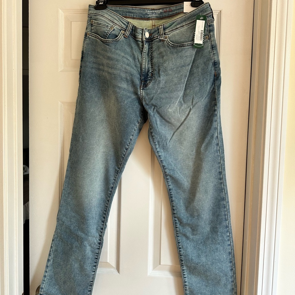 7 Diamonds Sky Blue Relaxed Jeans
